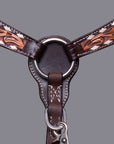 BAR H EQUINE Western Horse Genuine Leather Tack Set Dark Brown