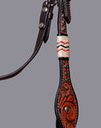 BAR H EQUINE Western Horse Genuine Leather Tack Set Dark Brown
