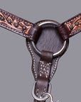 BAR H EQUINE Western Horse Genuine Leather Tack Set Dark Brown