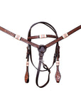 BAR H EQUINE Western Horse Genuine Leather Tack Set Dark Brown