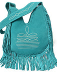American Darling Hobo Suede Genuine Leather Women Bag Western Handbag Purse