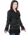 American Darling ADJKT048 Genuine Suede leather Women shirt jacket dress ladies girl