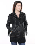 American Darling ADJKT048 Genuine Suede leather Women shirt jacket dress ladies girl
