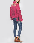 American Darling Genuine Suede leather With Fringes Women Blazer jacket ladies Girl