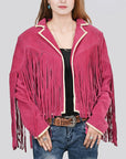 American Darling Genuine Suede leather With Fringes Women Blazer jacket ladies Girl