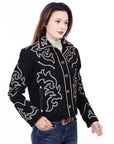 American Darling ADJKT064 Genuine Suede leather Women shirt jacket dress ladies girl