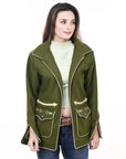 American Darling ADJKT069 Genuine Suede leather Women shirt jacket dress ladies girl