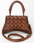 American Darling Western Cross Body Genuine Leather Handbag Purse Wallet Bag For Women Girls Brown