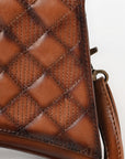 American Darling Western Cross Body Genuine Leather Handbag Purse Wallet Bag For Women Girls Brown