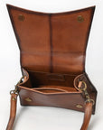 American Darling Western Cross Body Genuine Leather Handbag Purse Wallet Bag For Women Girls Brown