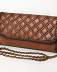 American Darling Western Cross Body Genuine Leather Handbag Purse Wallet Bag For Women Girls Brown