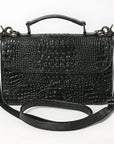 American Darling Crossbody Crocodile embossed Genuine Leather women bag western handbag purse