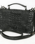 American Darling Crossbody Crocodile embossed Genuine Leather women bag western handbag purse