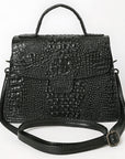 American Darling Briefcase Crocodile Embossed Genuine Leather Women Bag Western Handbag Purse