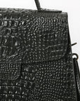 American Darling Briefcase Crocodile Embossed Genuine Leather Women Bag Western Handbag Purse