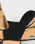15 In Hilason Western Horse Treeless Trail Genuine American Leather Saddle Tan