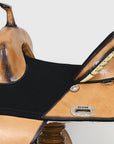 15 In Hilason Western Horse Treeless Trail Genuine American Leather Saddle Tan
