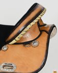 15 In Hilason Western Horse Treeless Trail Genuine American Leather Saddle Tan