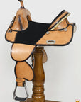 15 In Hilason Western Horse Treeless Trail Genuine American Leather Saddle Tan