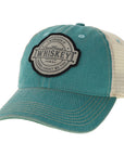 I Wonder if Whiskey Thinks About Me Too Distressed Snap Back Trucker Hat