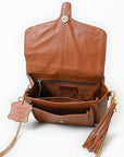 Never Mind Crossbody Genuine Leather Women Bag Western Handbag Purse