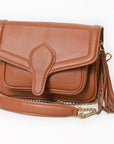 Never Mind Crossbody Genuine Leather Women Bag Western Handbag Purse