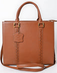 Never Mind Briefcase Genuine Leather Women Bag Western Handbag Purse