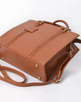 Never Mind Briefcase Genuine Leather Women Bag Western Handbag Purse