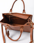 Never Mind Briefcase Genuine Leather Women Bag Western Handbag Purse