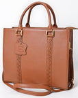 Never Mind Briefcase Genuine Leather Women Bag Western Handbag Purse