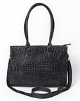 American Darling Tote Crocodile Embossed Genuine Leather Women Bag Western Handbag Purse