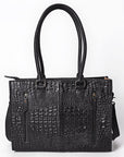American Darling Tote Crocodile Embossed Genuine Leather Women Bag Western Handbag Purse