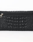 American Darling Wallet Hand Tooled Crocodile Embossed Genuine Leather Women Bag Western Handbag Purse