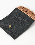 American Darling Wallet Hand Tooled Crocodile Embossed Genuine Leather Women Bag Western Handbag Purse