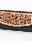 American Darling Wallet Hand Tooled Crocodile Embossed Genuine Leather Women Bag Western Handbag Purse