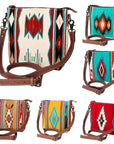 American Darling ADBG1006A Large Crossbody Saddle Blanket Genuine Leather women bag western handbag purse