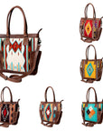 American Darling Tote Saddle Blanket Genuine Leather women bag western handbag purse