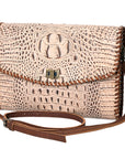ADBG1023A American Darling Coin Purse Crocodile embossed Genuine Leather women bag western handbag purse