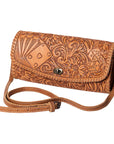 American Darling Wallet Hand Tooled Genuine Leather women bag western handbag purse