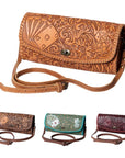 American Darling Wallet Hand Tooled Genuine Leather women bag western handbag purse