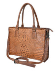 American Darling Briefcase Crocodile embossed Genuine Leather women bag western handbag purse