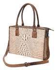 American Darling Briefcase Crocodile embossed Genuine Leather women bag western handbag purse