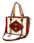 American Darling ADBG1033A Tote Saddle Blanket Genuine Leather women bag western handbag purse