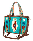 American Darling ADBG1033A Tote Saddle Blanket Genuine Leather women bag western handbag purse