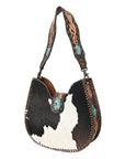 American Darling Hobo Hand Tooled Hair-On Genuine Leather women bag western handbag purse