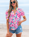 Gianna Floral Short Sleeve Blouse