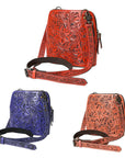 American Darling Cross Body Hand Tooled Genuine Leather women bag western handbag purse