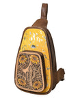 American Darling Sling Hand Tooled Saddle Blanket Genuine Leather women bag western handbag purse