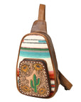 American Darling Sling Hand Tooled Saddle Blanket Genuine Leather women bag western handbag purse