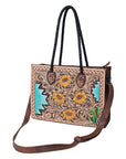 American Darling Tote Hand Tooled Genuine Leather women bag western handbag purse